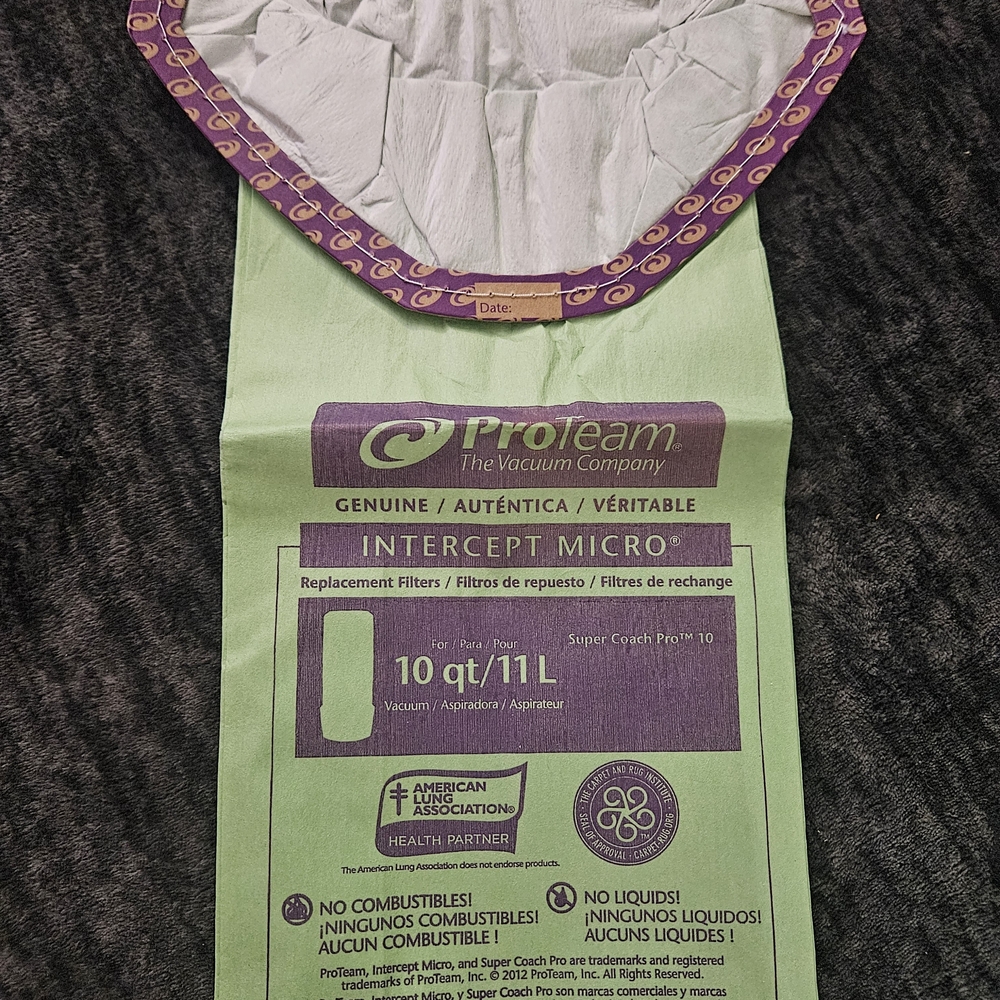 8 Pck Replacement Bags for ProTeam® Backpack Vacuum - 6 Quart